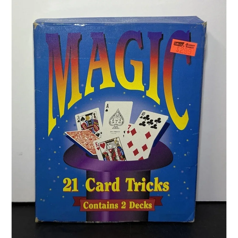 Vintage 1996 Hoyle Magic 21 Card Tricks - 2 Decks